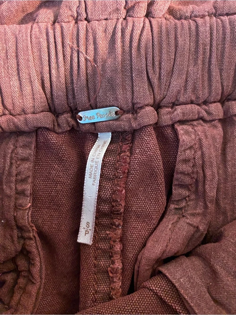 Free People Chino Joggers in Burgundy